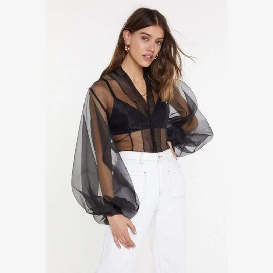 Satin bustier with tissue oversize shirt.03 - Westo India