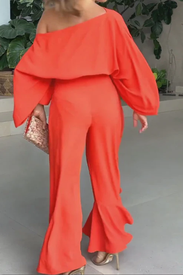 Coral Red Summer Jumpsuit