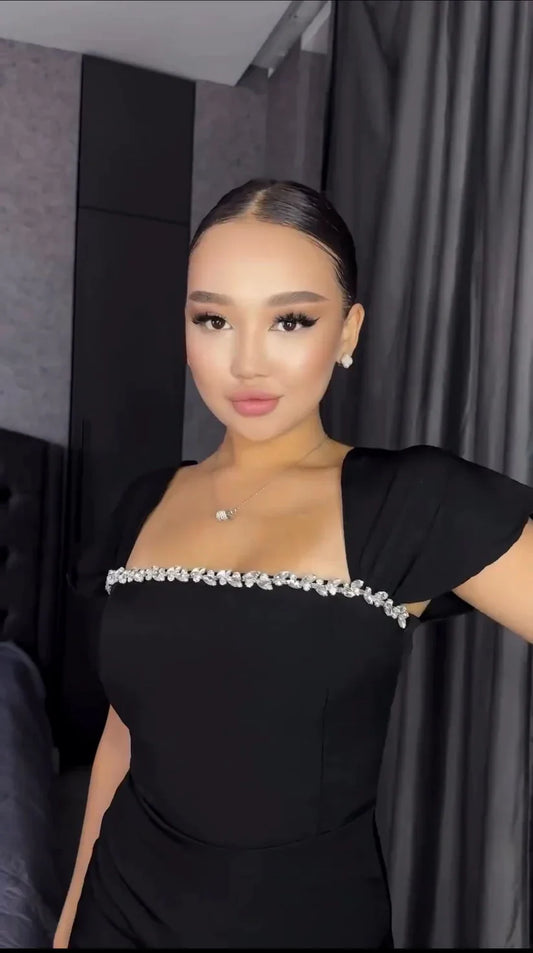 Imperial Black Maxi Dress