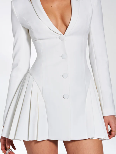 White Luxe Blazer dress