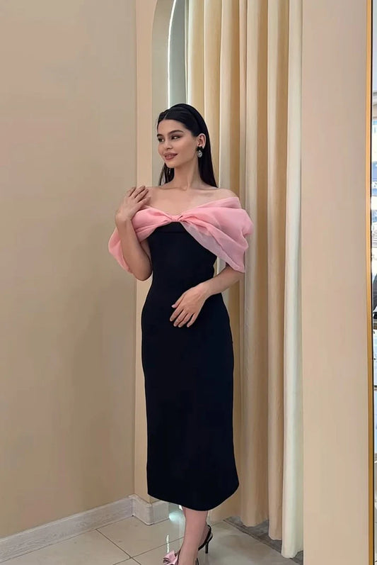 Alia Off Shoulder Midi Dress