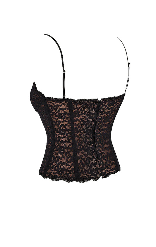 stylish net wear black top-Westo India