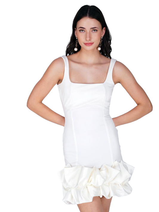 Jolly White Short Dress