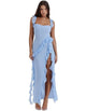 Coral Sky Blue Maxi Dress
