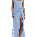 Coral Sky Blue Maxi Dress