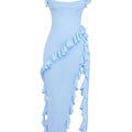 Coral Sky Blue Maxi Dress