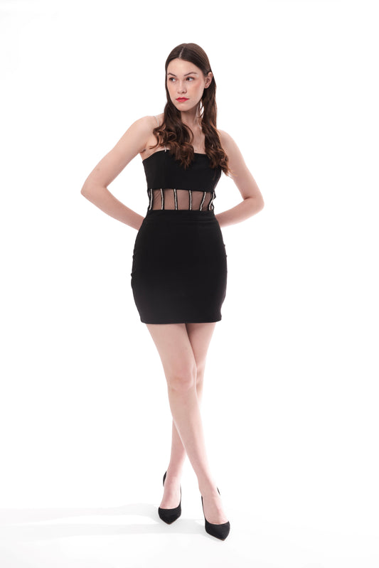 Fray Sparkle Black Dress