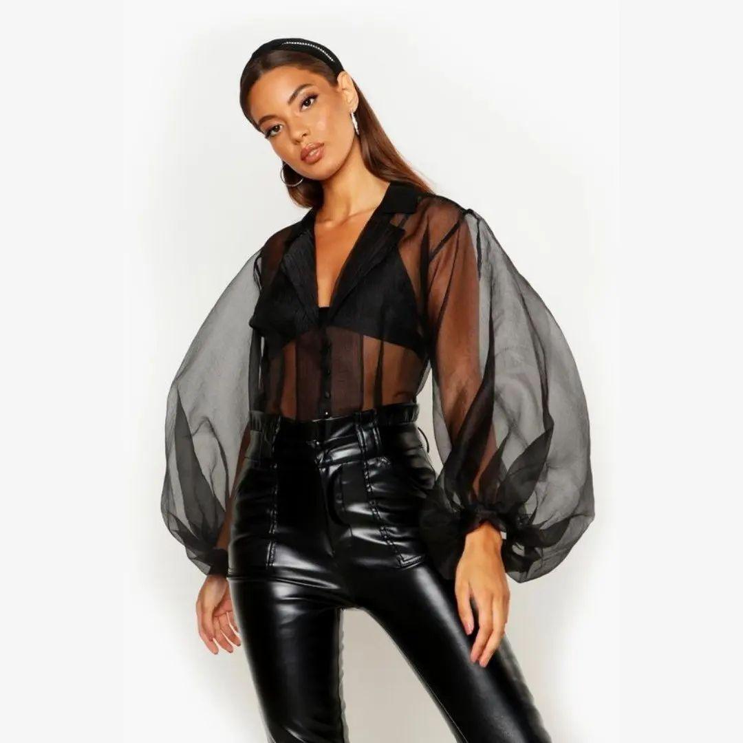 Satin bustier with tissue oversize shirt.03 - Westo India