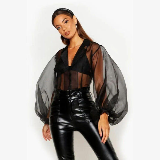 Satin bustier with tissue oversize shirt.03 - Westo India
