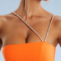 Stylish Orange Colour one piece-Westo India