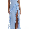 Coral Sky Blue Maxi Dress