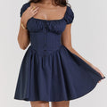 Curved Blue Hot Dress