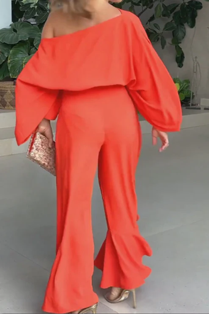 Coral Red Summer Jumpsuit
