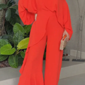 Coral Red Summer Jumpsuit
