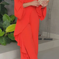 Coral Red Summer Jumpsuit