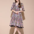 Pom Pom Frill Long Dress