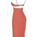 Long one piece peach colour dress for women - Westo India