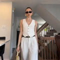 White Waistcoat With Pant Cord