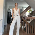 White Waistcoat With Pant Cord