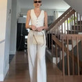 White Waistcoat With Pant Cord