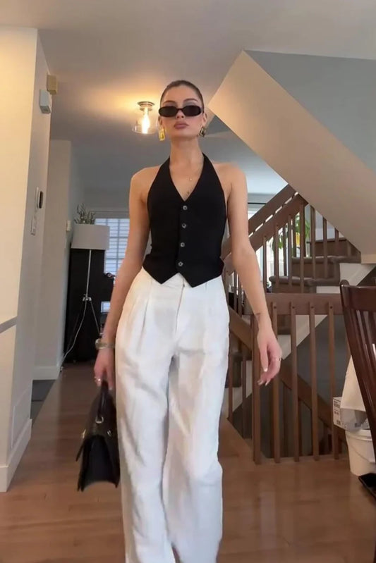 Black Waistcoat Top