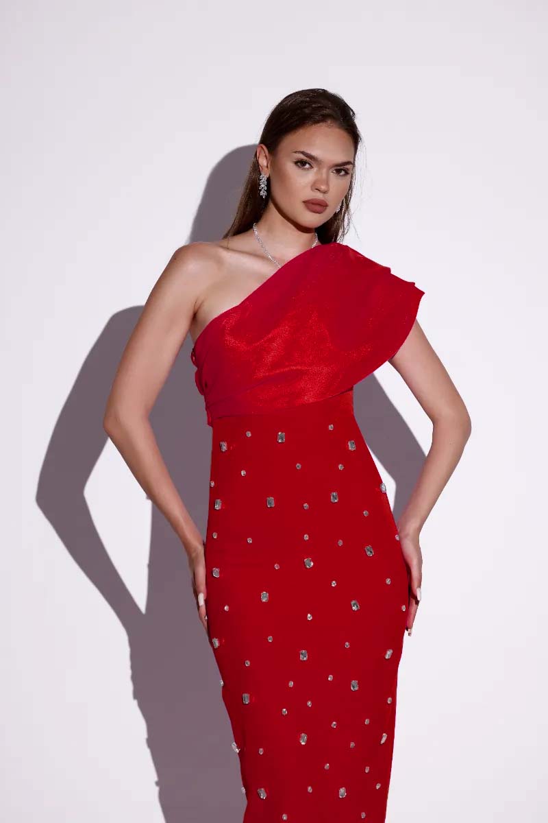 Miora Red Stone Dress