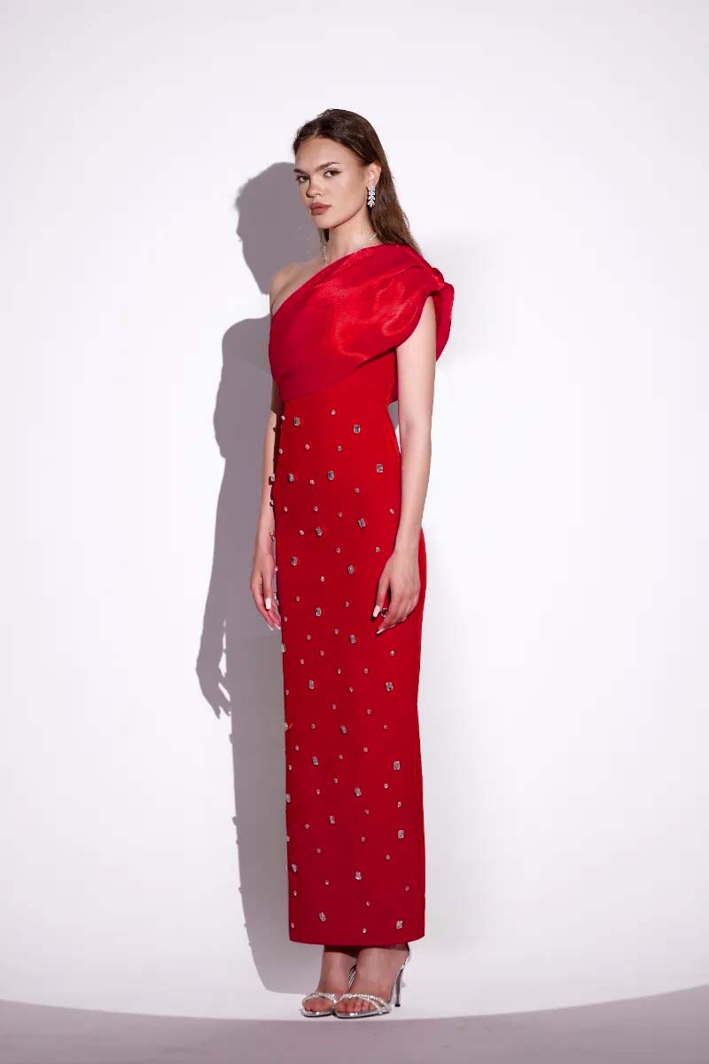 Miora Red Stone Dress