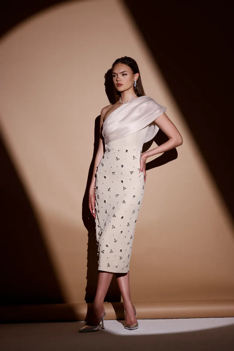 Miora White Stone Dress