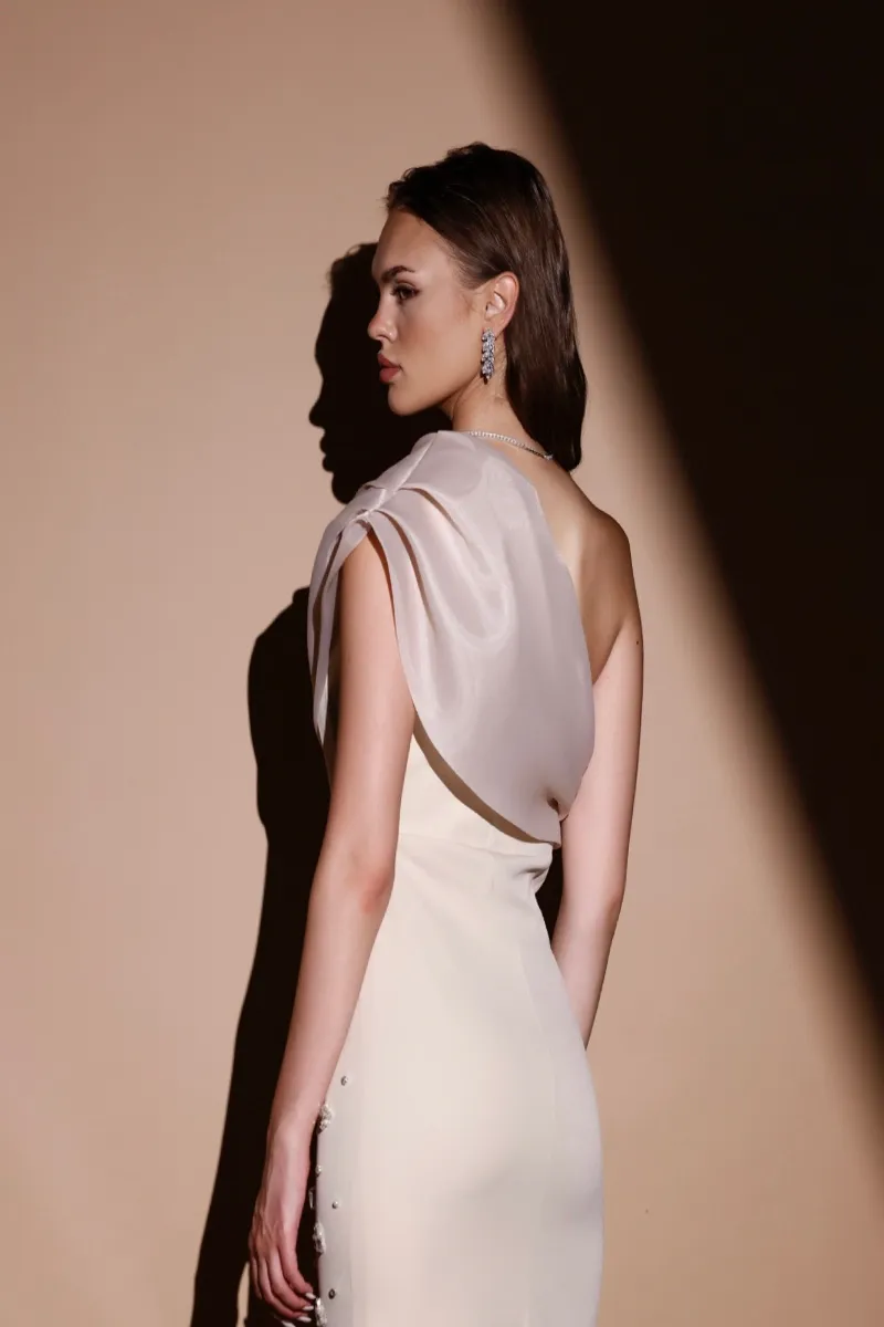 Miora White Stone Dress