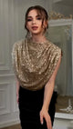 Nob Sparkle Golden Maxi Dress