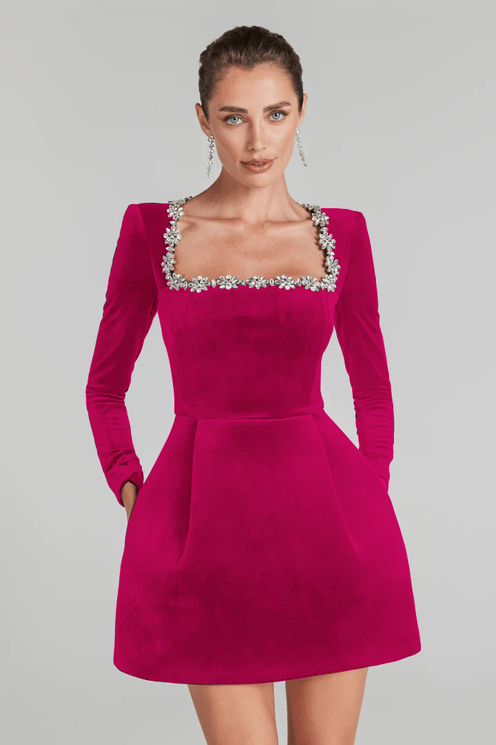 Pobble Stone velvet Dress