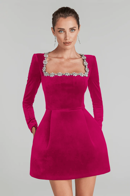 Pobble Stone velvet Dress