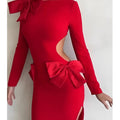 Triplex Bow Red Dress