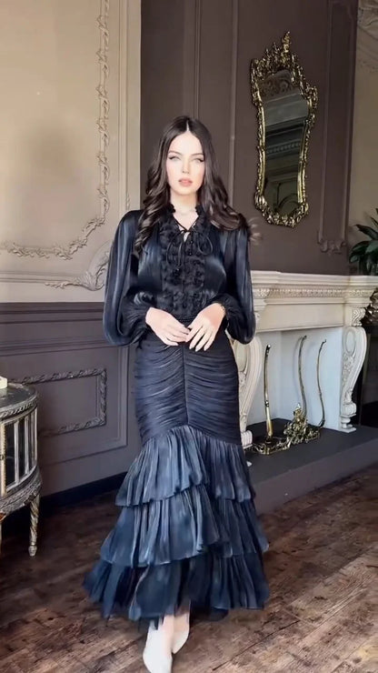 Velentino Black Long Dress