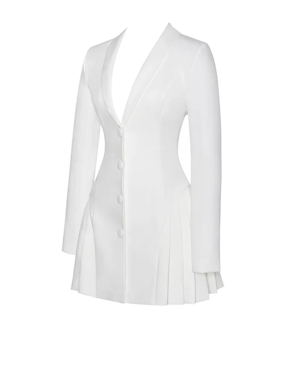 White Luxe Blazer dress