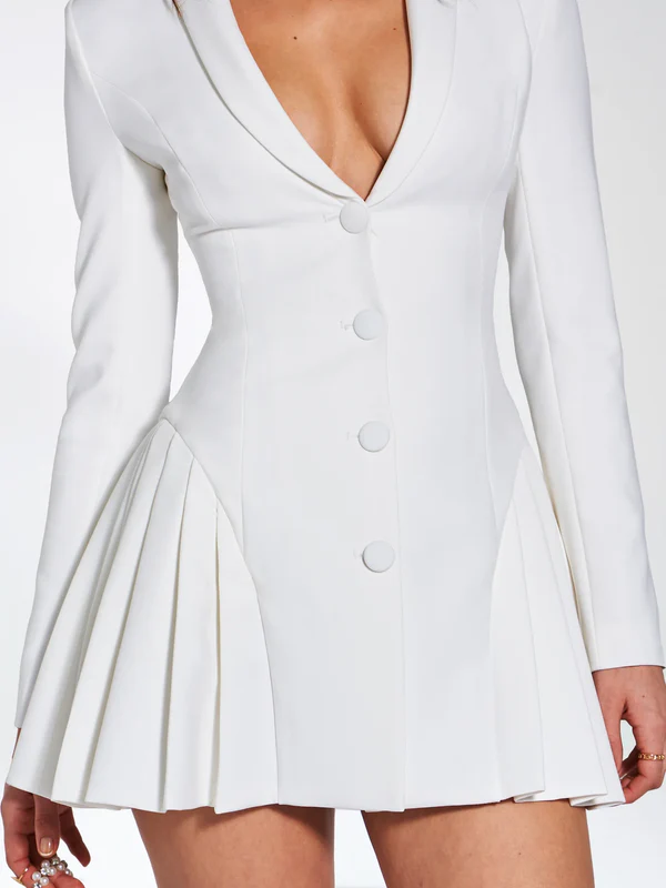 White Luxe Blazer dress