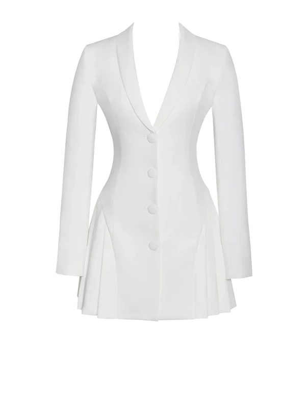 White Luxe Blazer dress