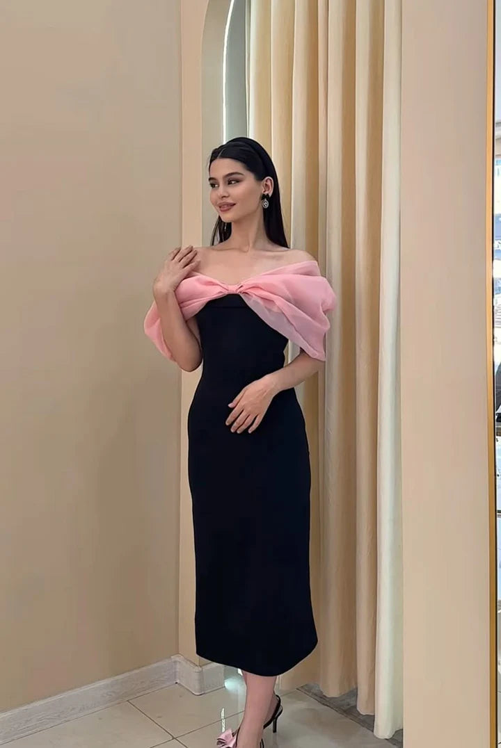 Alia Off Shoulder Midi Dress