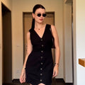 Neira Short Black Dress