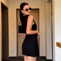 Neira Short Black Dress