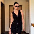 Neira Short Black Dress