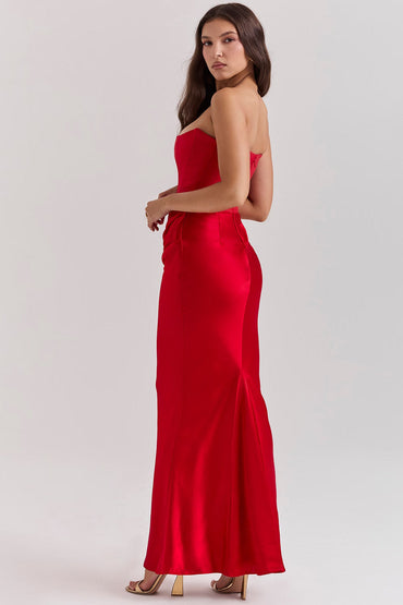 Red Off Shoulder Dress