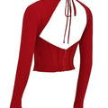 stylish red full sleevess top-Westo India