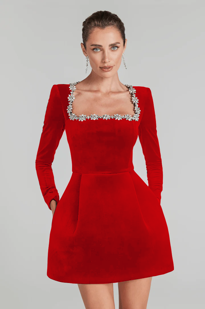 Pobble Stone velvet Dress