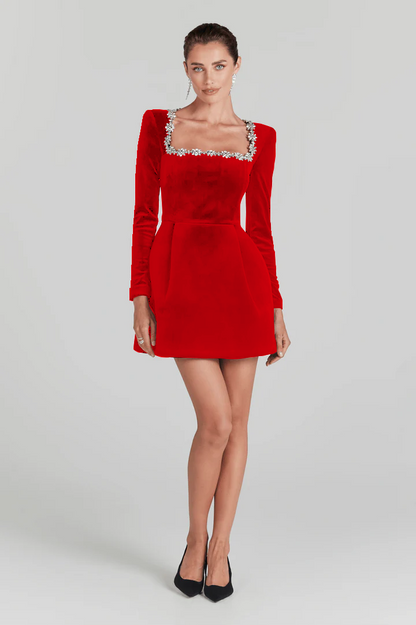 Pobble Stone velvet Dress