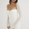 Halter Neck White Dress