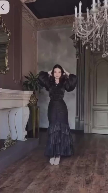 Velentino Black Long Dress