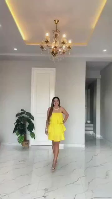 Layered Yellow Dress