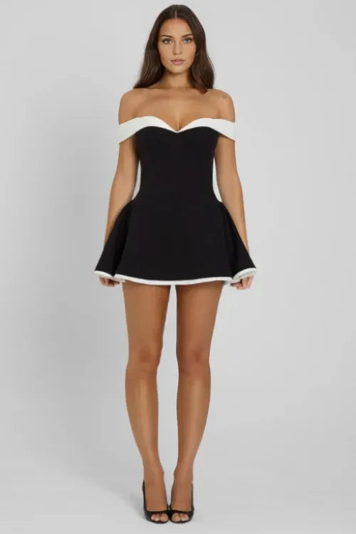 Dim Black Short Dress